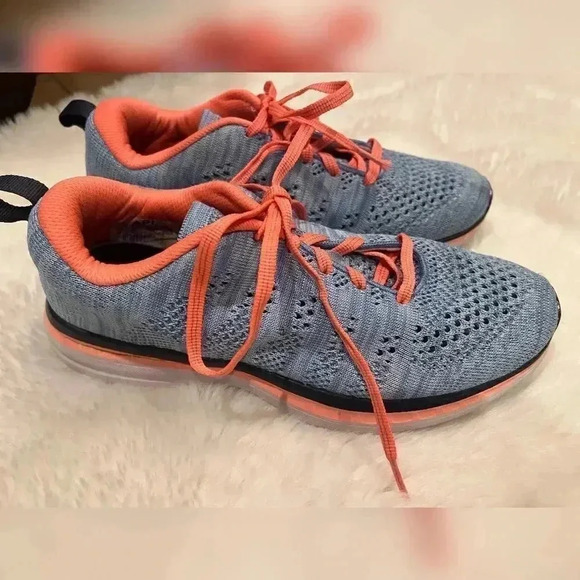 Apl Techloom Glacier Blue and Coral Sneakers - Picture 2 of 8